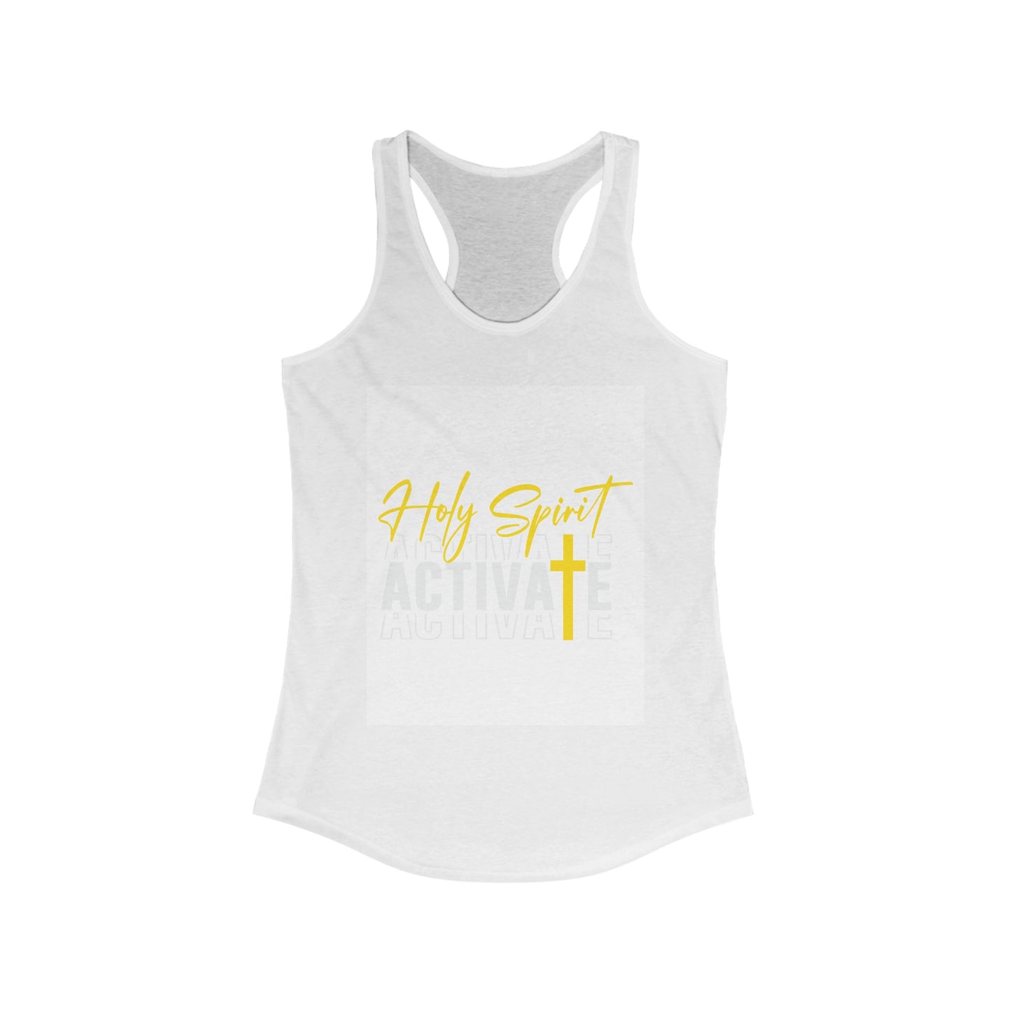 Holy Spirit Racerback Tank Top, Inspirational Workout Shirt, Faith-Based Activewear, Summer Relaxed Top, Spiritual Gift