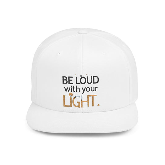 Inspirational Flat Bill Snapback Hat, Trendy Cap for Everyday Wear, Unique Gift for Friends, Perfect for Celebrations